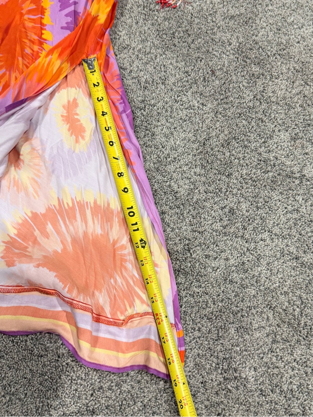 Farm Rio Dual Scarf Print Kaftan Maxi Dress Side Slits Beachy Boho Women’s M - Picture 9 of 14